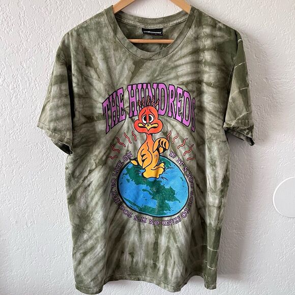 The Hundreds Climate Tie Dye Shirt Skating Mens Size Medium Double Sided. - Picture 1 of 5